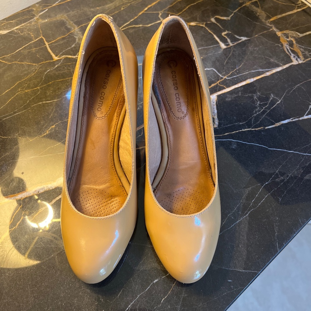 Corso Como patent nude heels 6.5